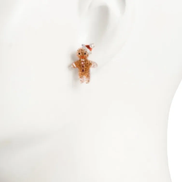 Betsey Johnson Gingerbread Snowflake Stud Earrings - Image 3