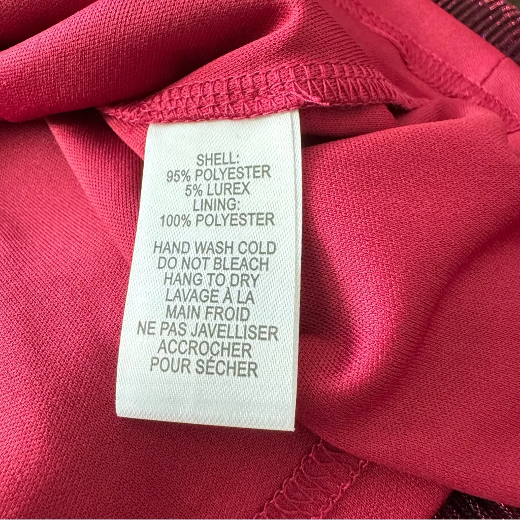 Lulus Ailey Metallic Pink/Red/Magenta Prom Formal Skater Dress Size XS - Image 12