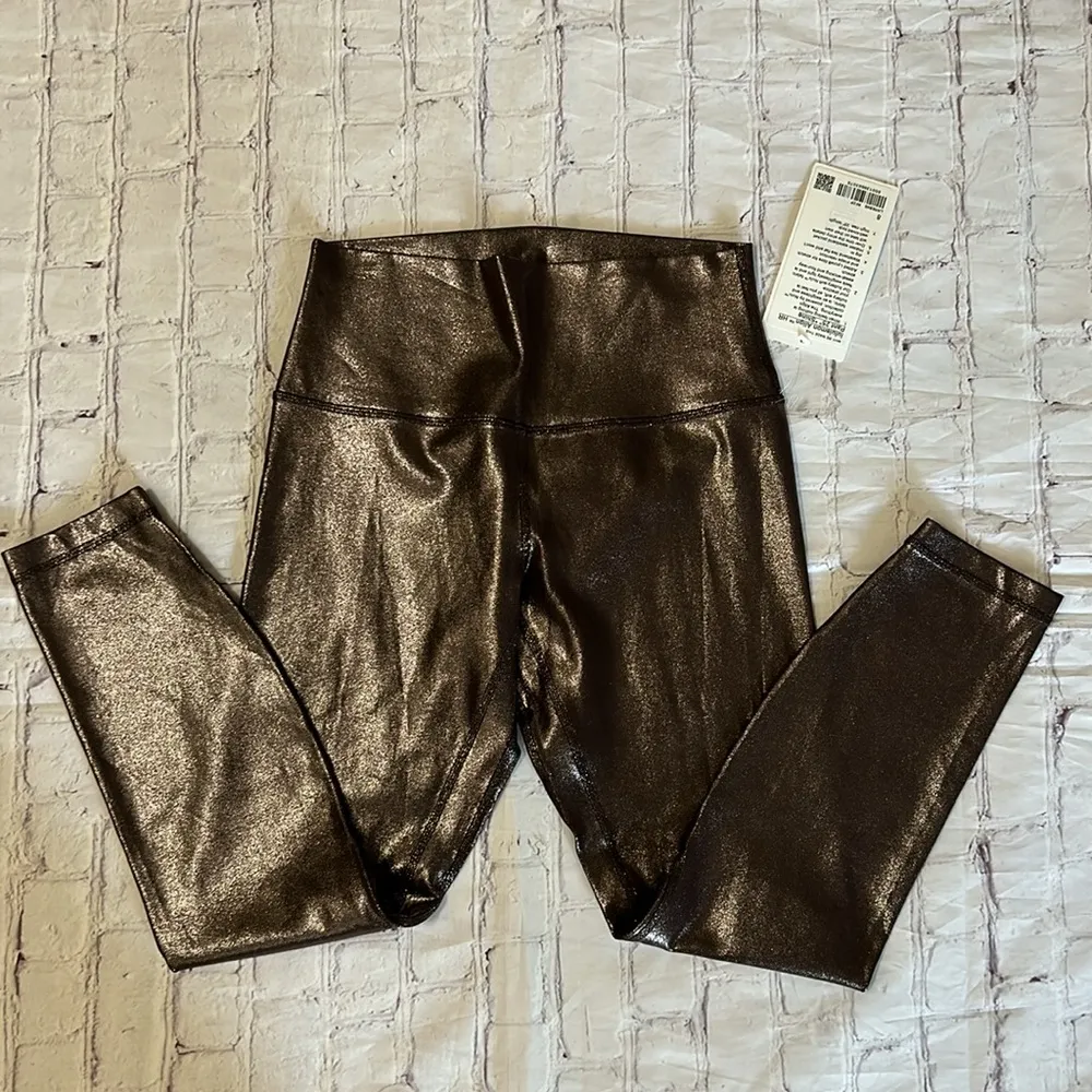 NWT Align HR 25” Legging Shine Foil Print French Press Size 12 - Image 4