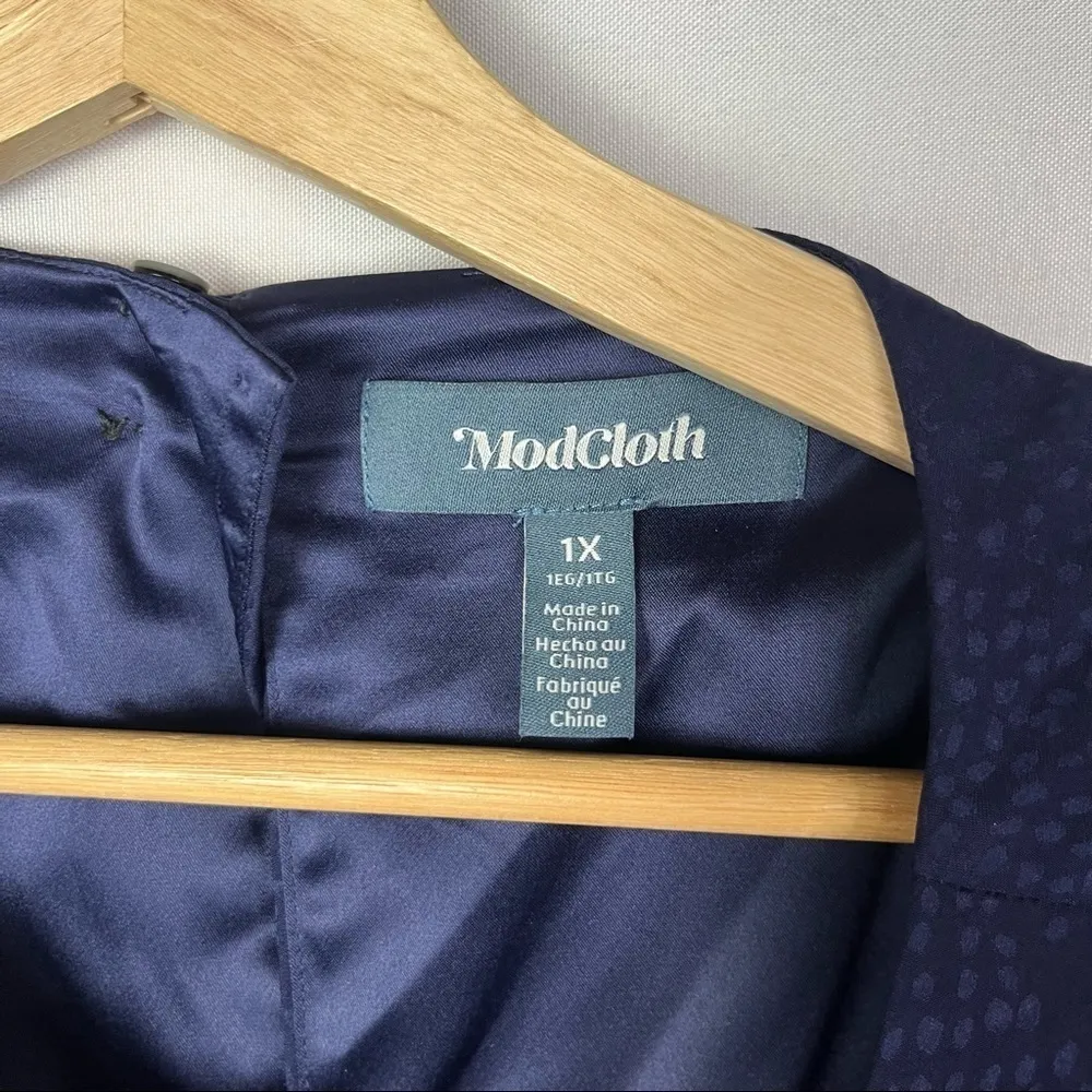 ModCloth Girl About Bateau Navy Blue Long Sleeve Dress 1X - Image 8