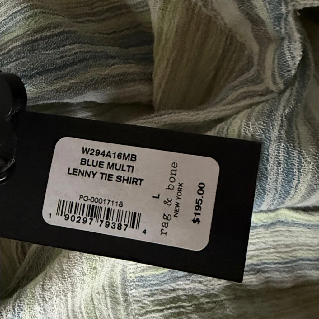 Rag & Bone Lenny Striped Tie Shirt - Image 10