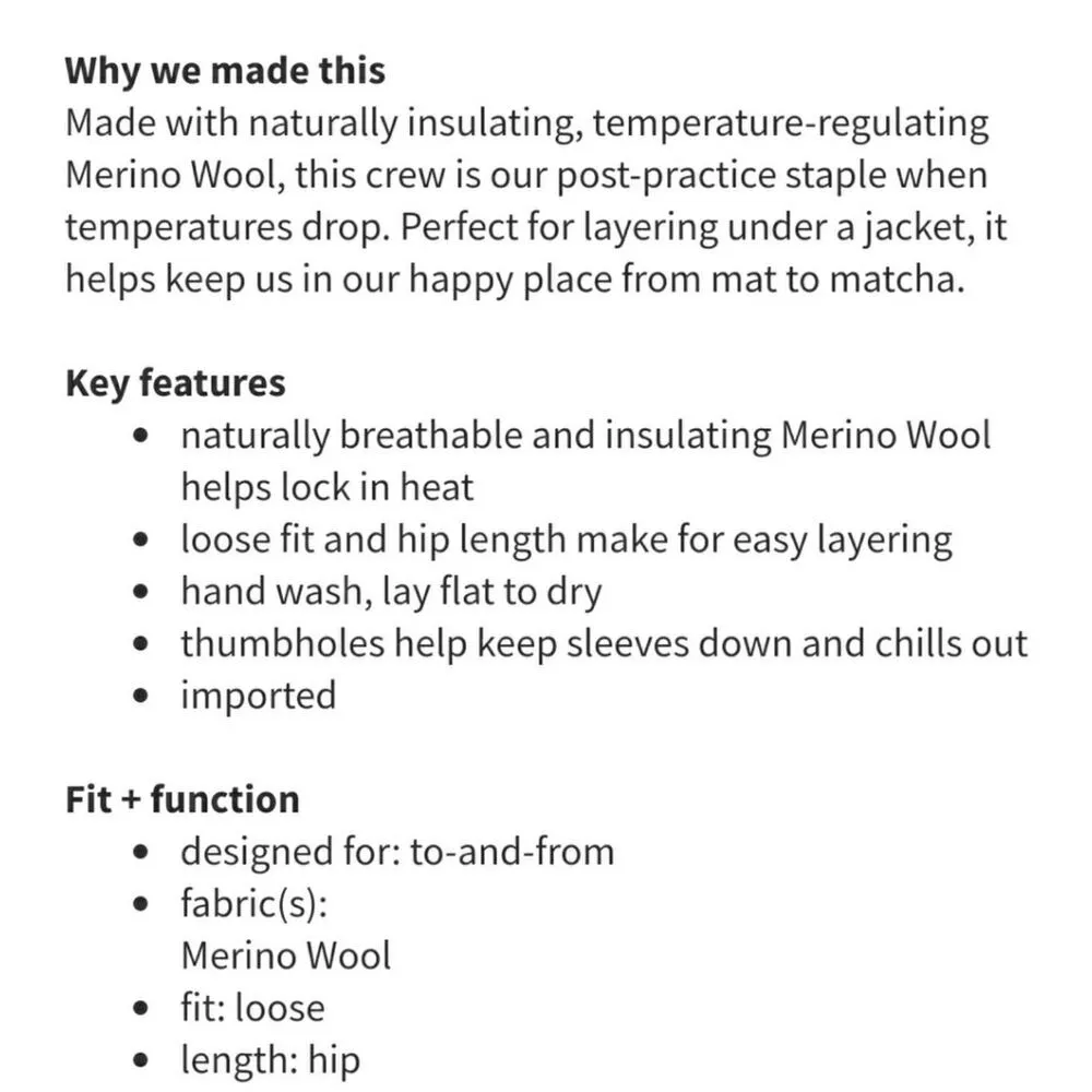 Lululemon Women’s Size 10 Gray Yogi Crew Sweater - Image 6