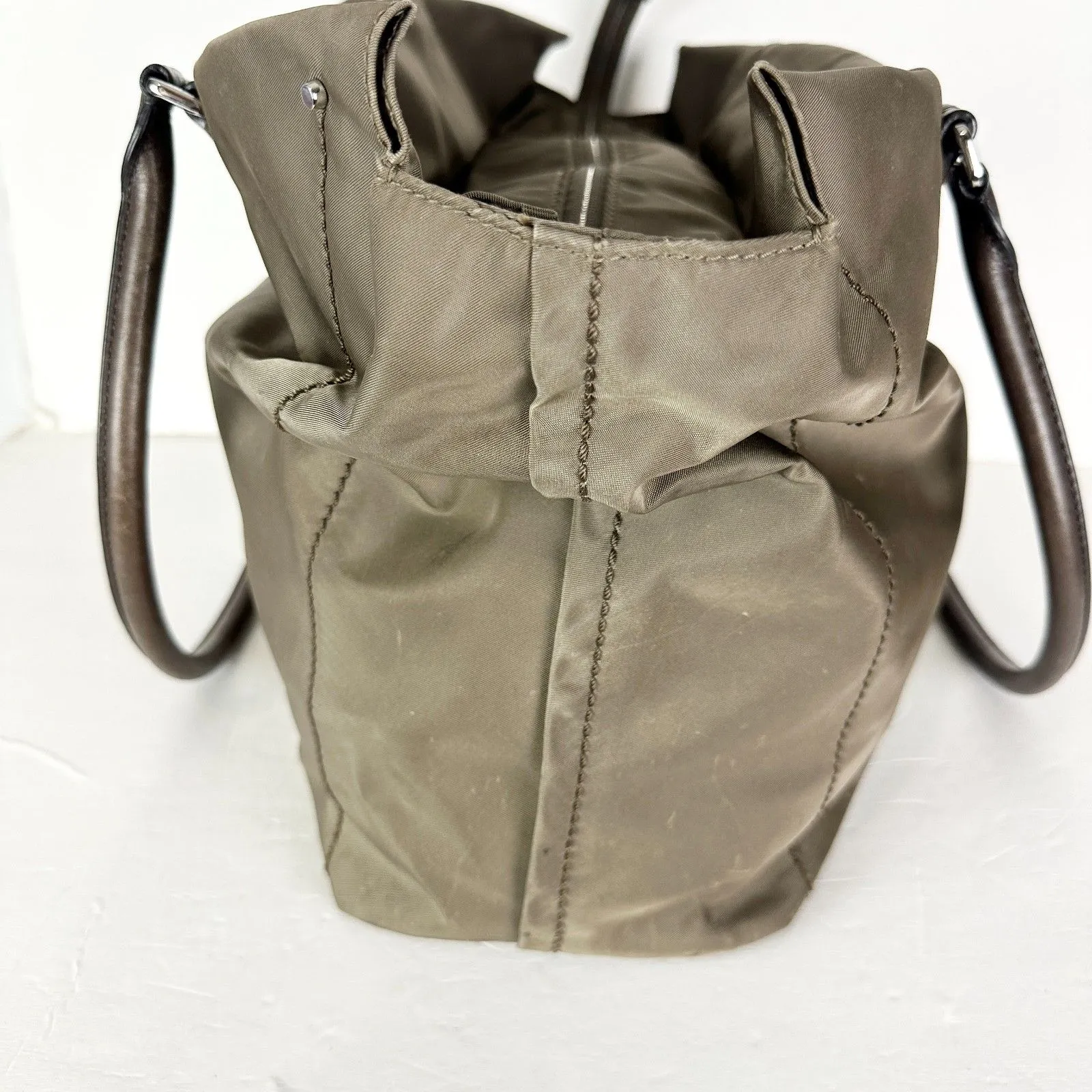 Tumi Voyageur Nylon Tote Bag Travel Business Shoulder Bag Carry On Brown - Image 4