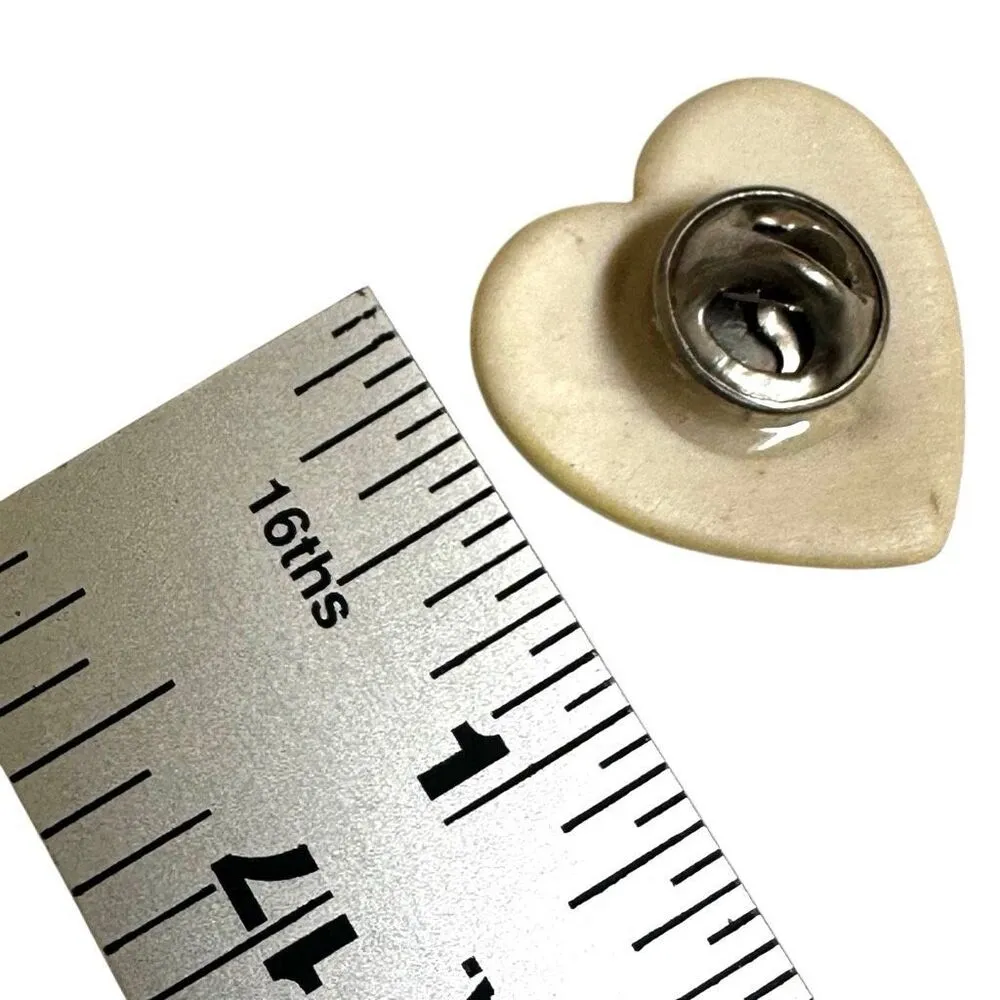 Hand painted porcelain heart pin - Image 5