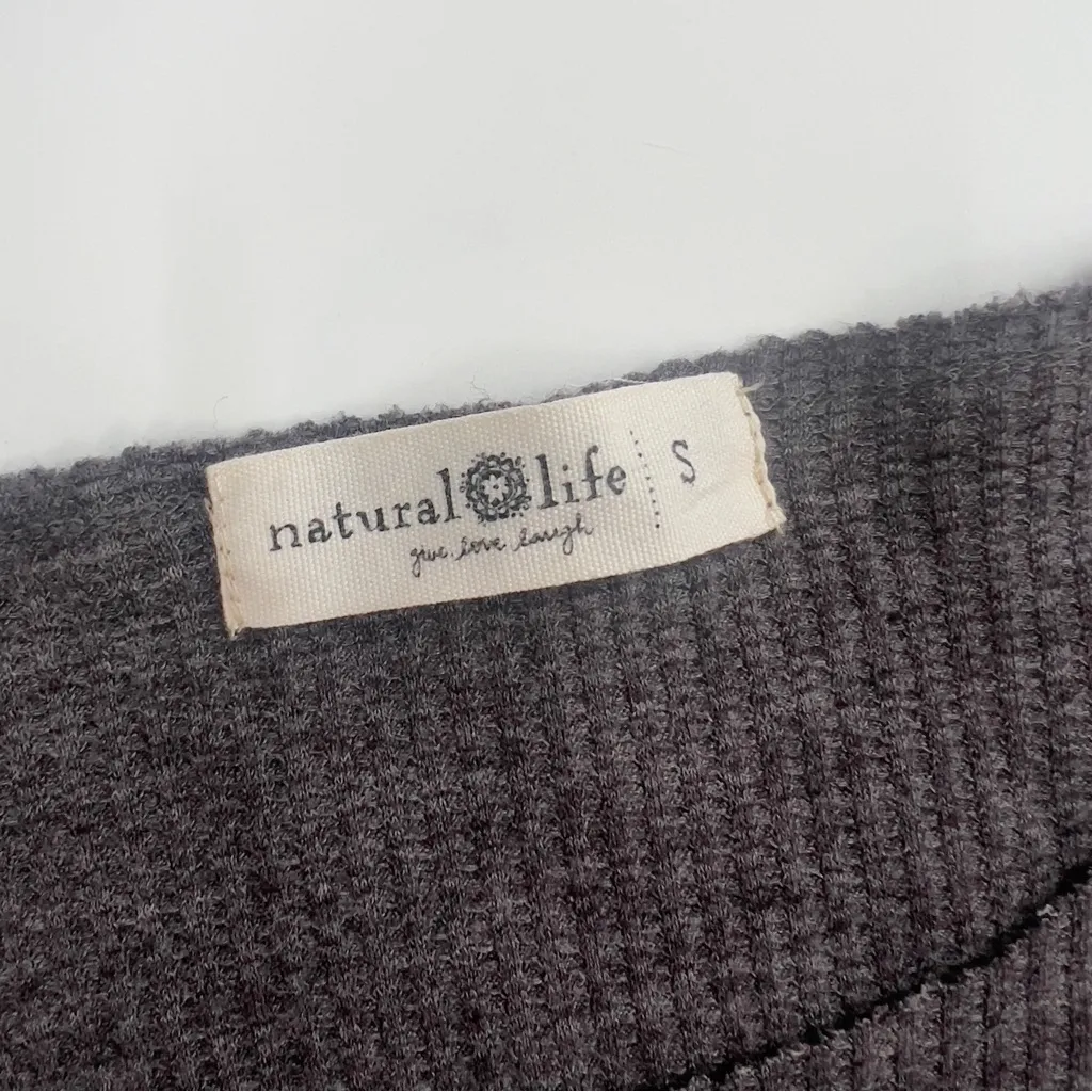 Natural Life waffle knit floral maxi T-shirt dress sz S - Image 8