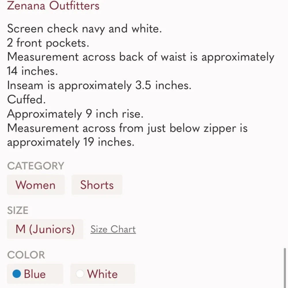 Zenana Outfitters Womens Navy/Black Linen Cotton Chino Shorts Low Rise - Image 9