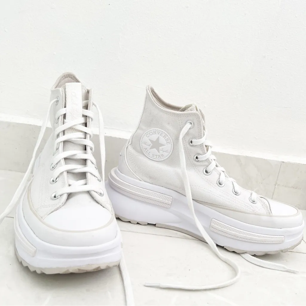 Converse Run Star Legacy CX Ivory High Sneakers Canvas Skate Shoes Women A06021C - Image 4