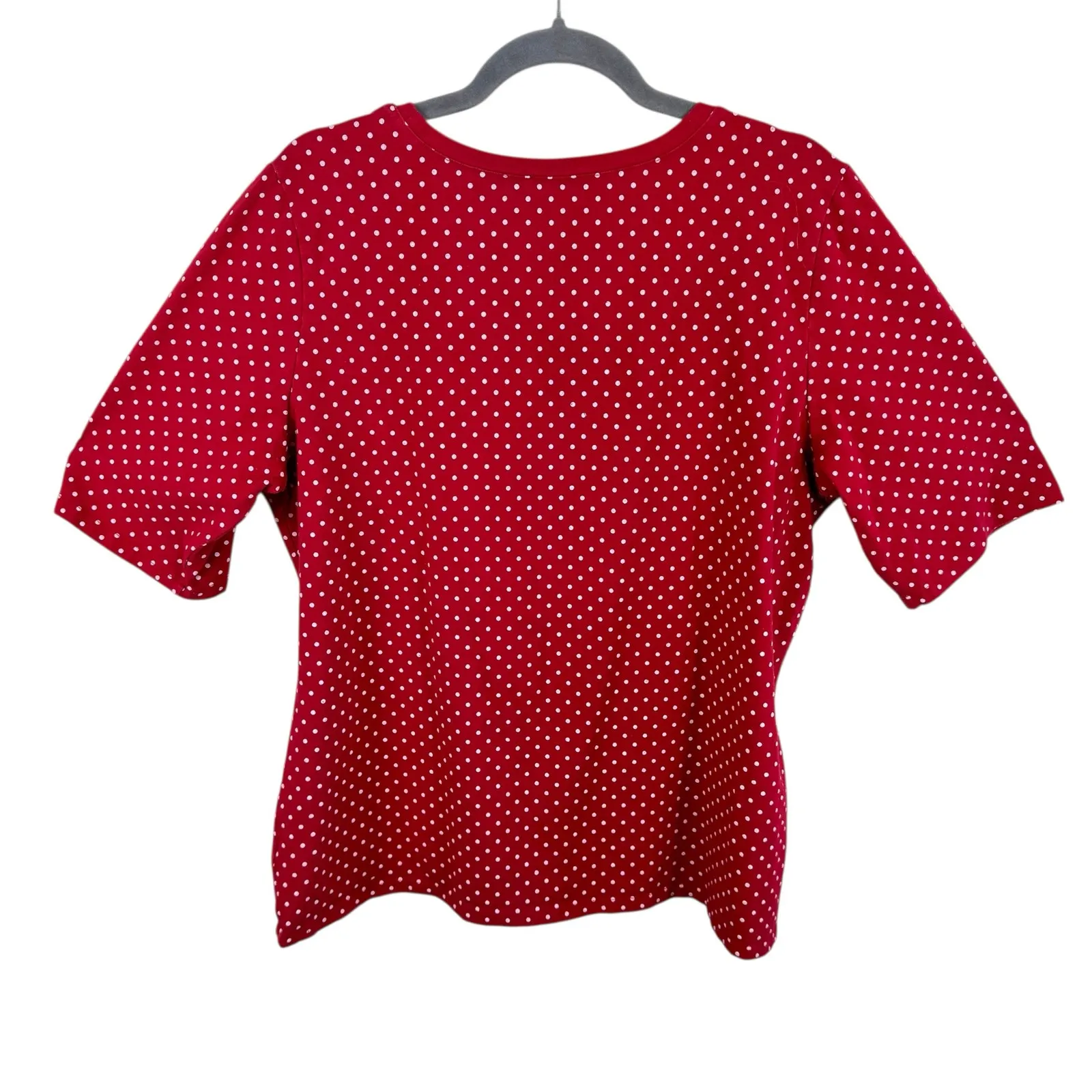 Country Store Red White Polka Dot Cotton Short Sleeve T - Image 2