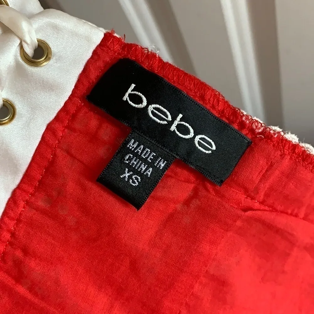 Bebe  Eyelet Lace Sequin Corset - Image 8