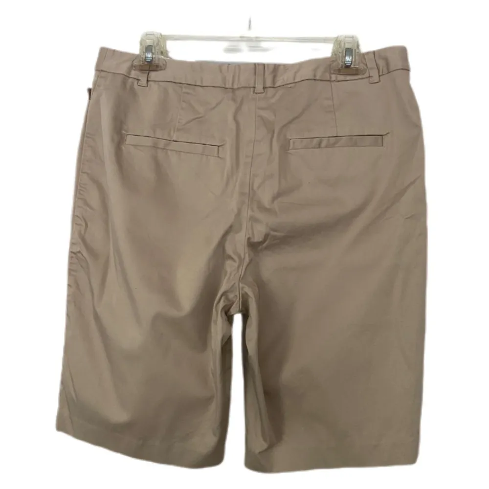 Liz Claiborne Jackie Bermuda Shorts Tan Classic Style Mid Rise Size 10 - Image 2