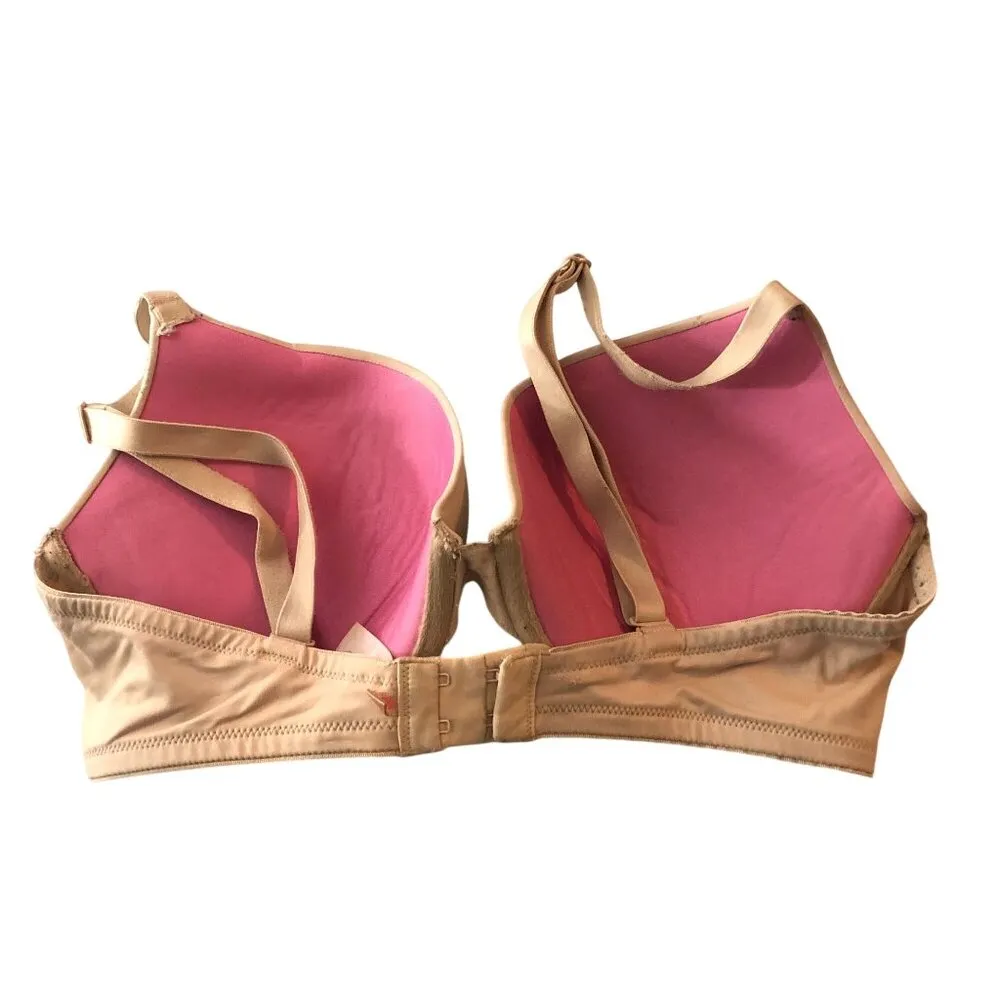 PINK Victorias Secret Bra Wear Everywhere Push Up Beige 34DD - Image 2
