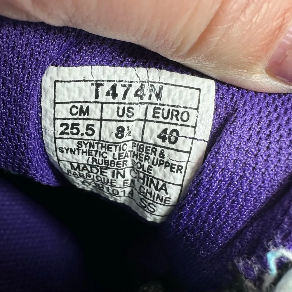 Asics Gel Contend 2 Women's 8.5 Blue Purple Gray Running Shoe Sneakers 2 T474N - Image 9