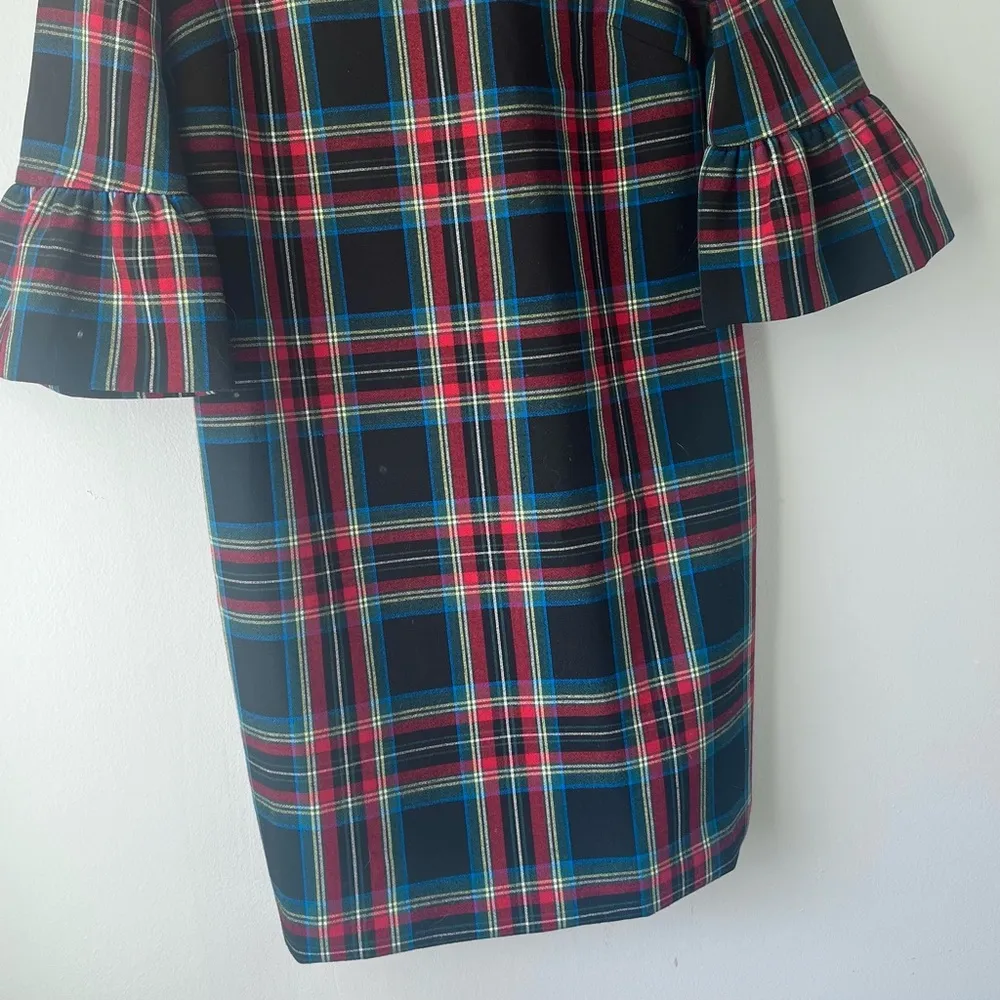 Vineyard Vines Tartan Plaid Shift Dress Black and Red - Image 5