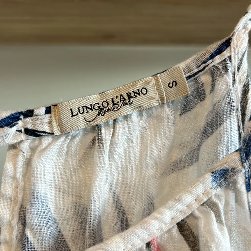 LUNGO L'ARNO 100% Linen Strappy Tropical Cover - Image 5