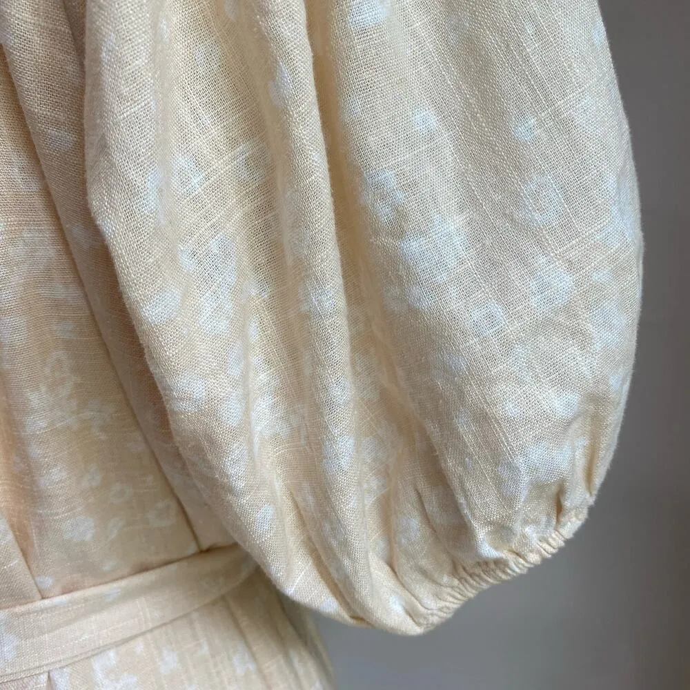 Lane Bryant Linen Blend Smocked-Shoulder Puff-Sleeve Dress Size 18/20 - Image 13