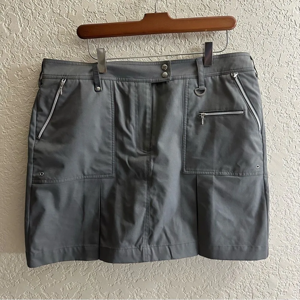 GGBlue Luxe Sport Skorts in Grey 12 Pleated Skirt‎ Golf Pickleball Gray - Image 7