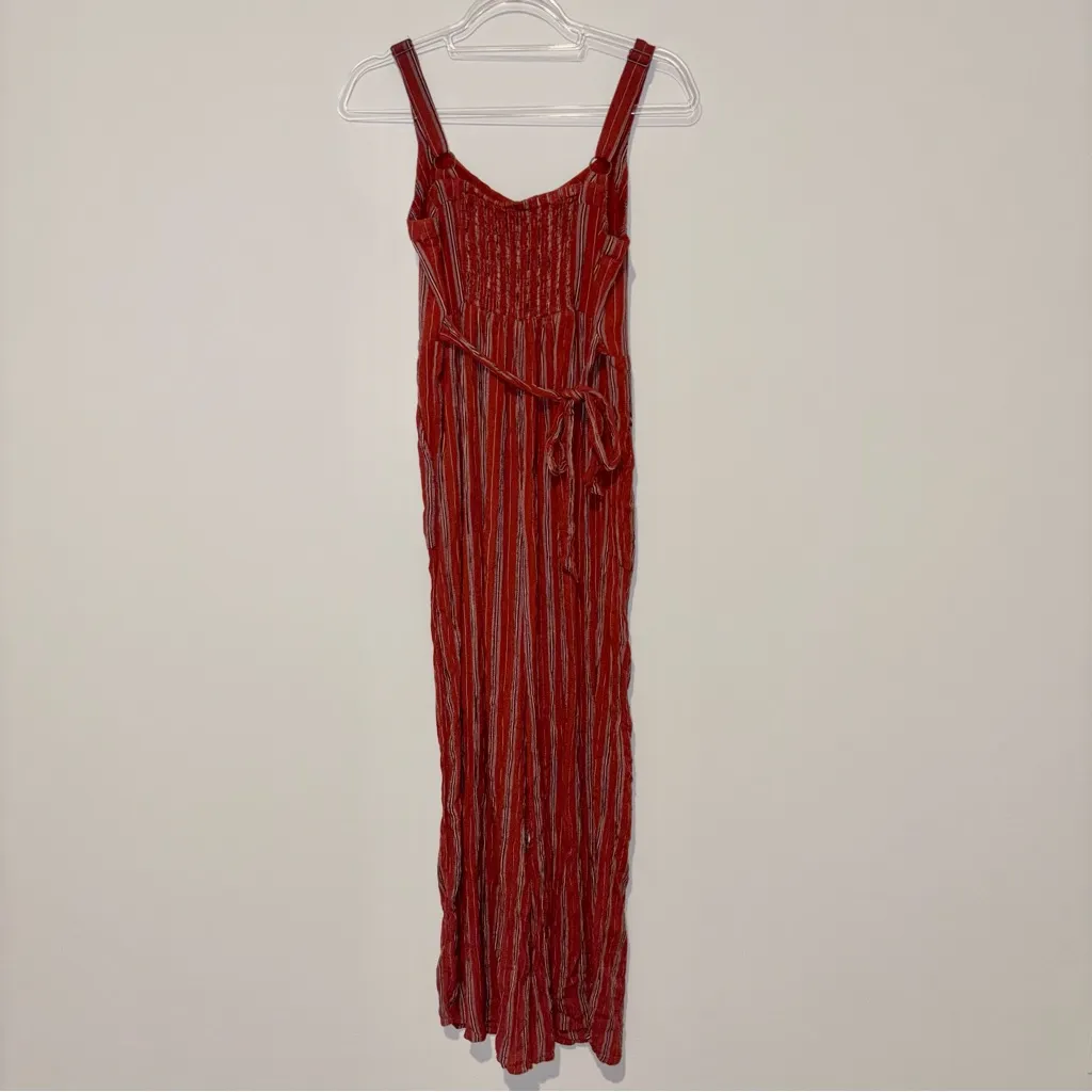 American Eagle Striped wide leg‎ jumpsuit red size medium - Image 2