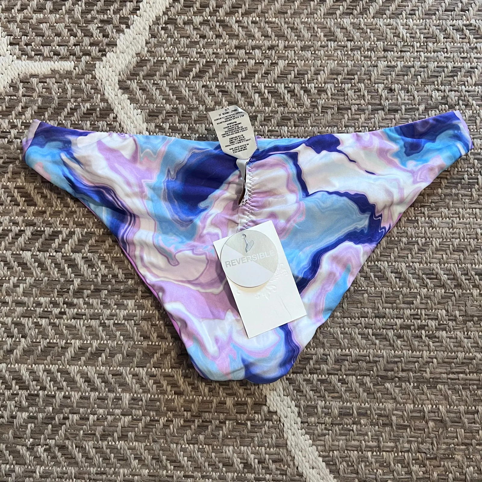 Becca Tie Dye Bikini Bottom Sz Large - Image 3