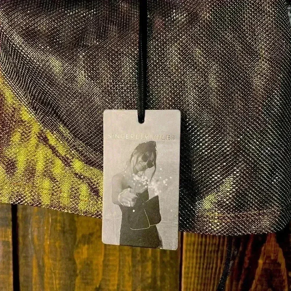 Metallic Gold‎ Crop Top Bralette Party Club Wear Sleeveless Tank A20 Gold Size L - Image 4