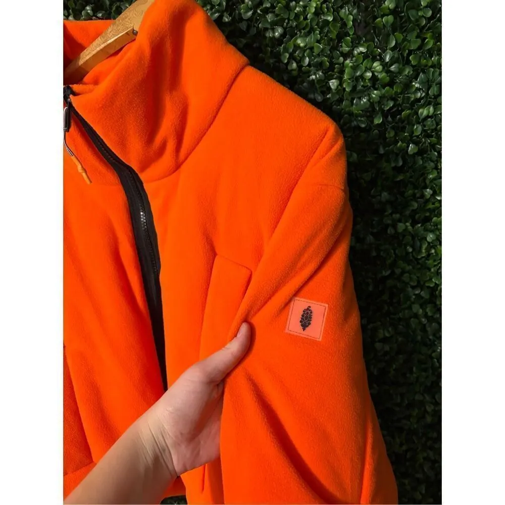 Free People Movement New Renegade Fleece puffer jacket orange Sz Large - Image 4