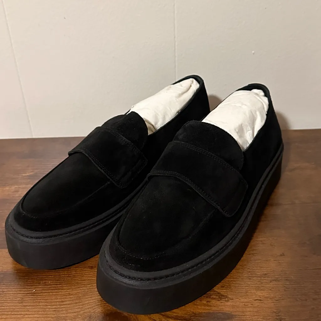 Aquatalia Lorita Genuine Leather Suede Weatherproof Loafers 38/7.5 Slip On Shoes - Image 4