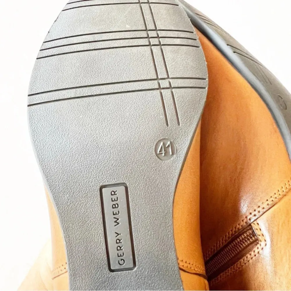 Gerry Weber Smooth Leather Ankle Boot British‎ Tan Women’s Size 41 EU Fall Boots Brown - Image 12