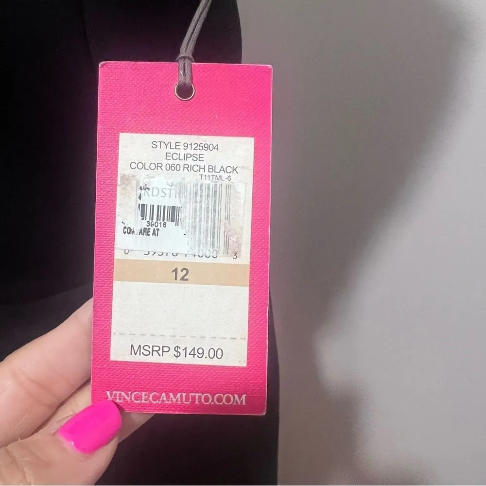 NWT Vince Camuto sleeveless midi dress women's size 12 in black - Image 6