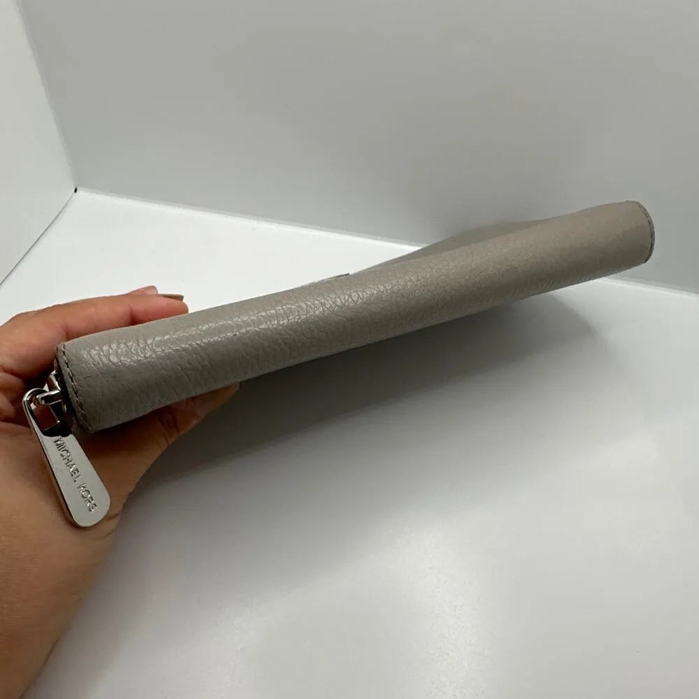 MICHAEL KORS Gray Zip Around Wallet - Image 3