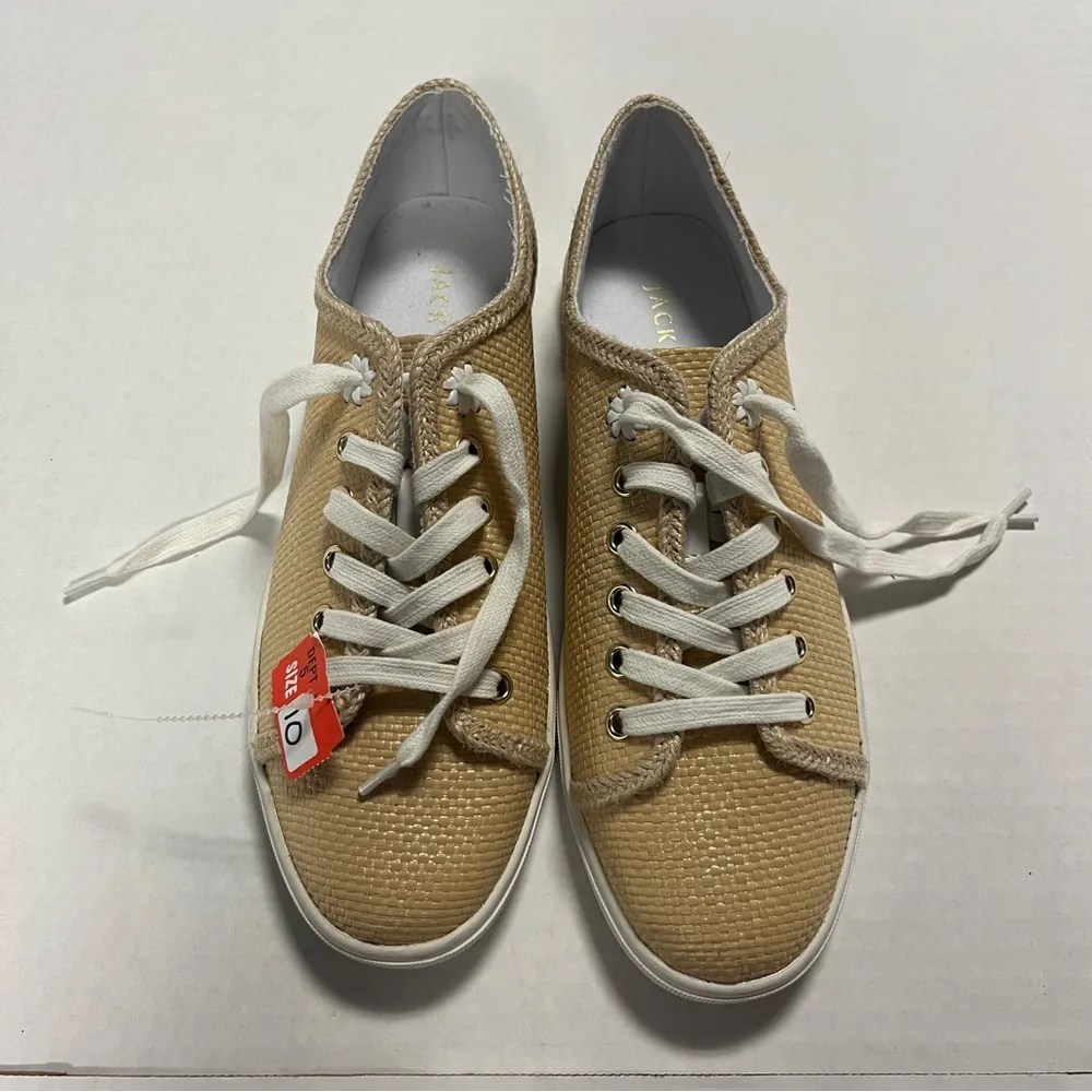 Jack Rogers Sneakers Lia Rope Sneaker in Tan Rattan Sz 10 NEW W/O BOX (No Box!) - Image 4