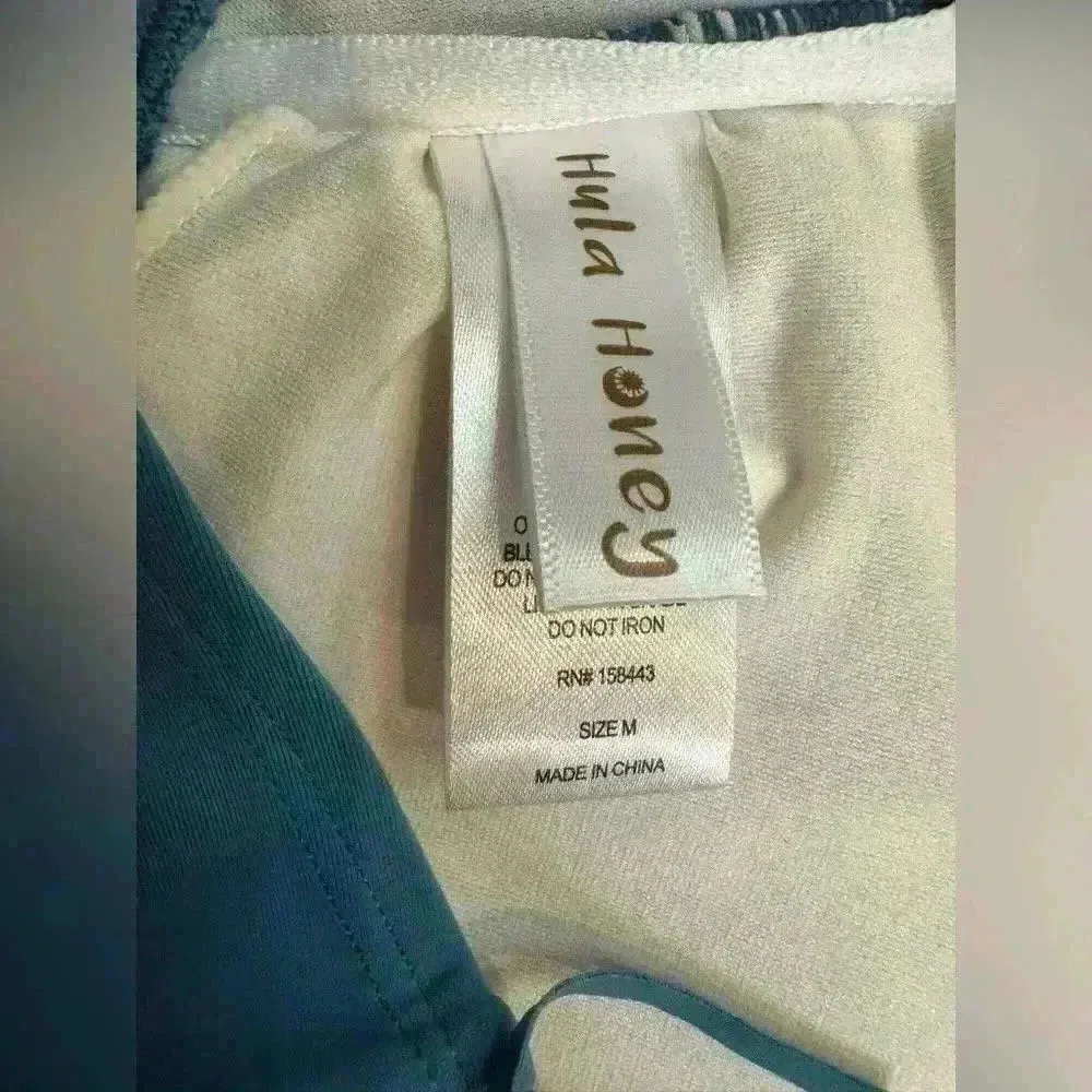 Hula Honey‎ NWT Women’s Bandeau Stretch Fringe Bathing Swimsuit Top Size M - Image 5