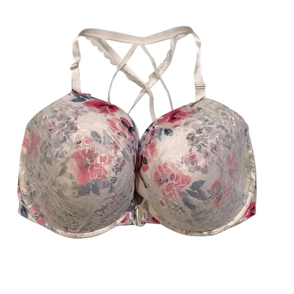 Cacique  floral front closure racer back bra - Image 2
