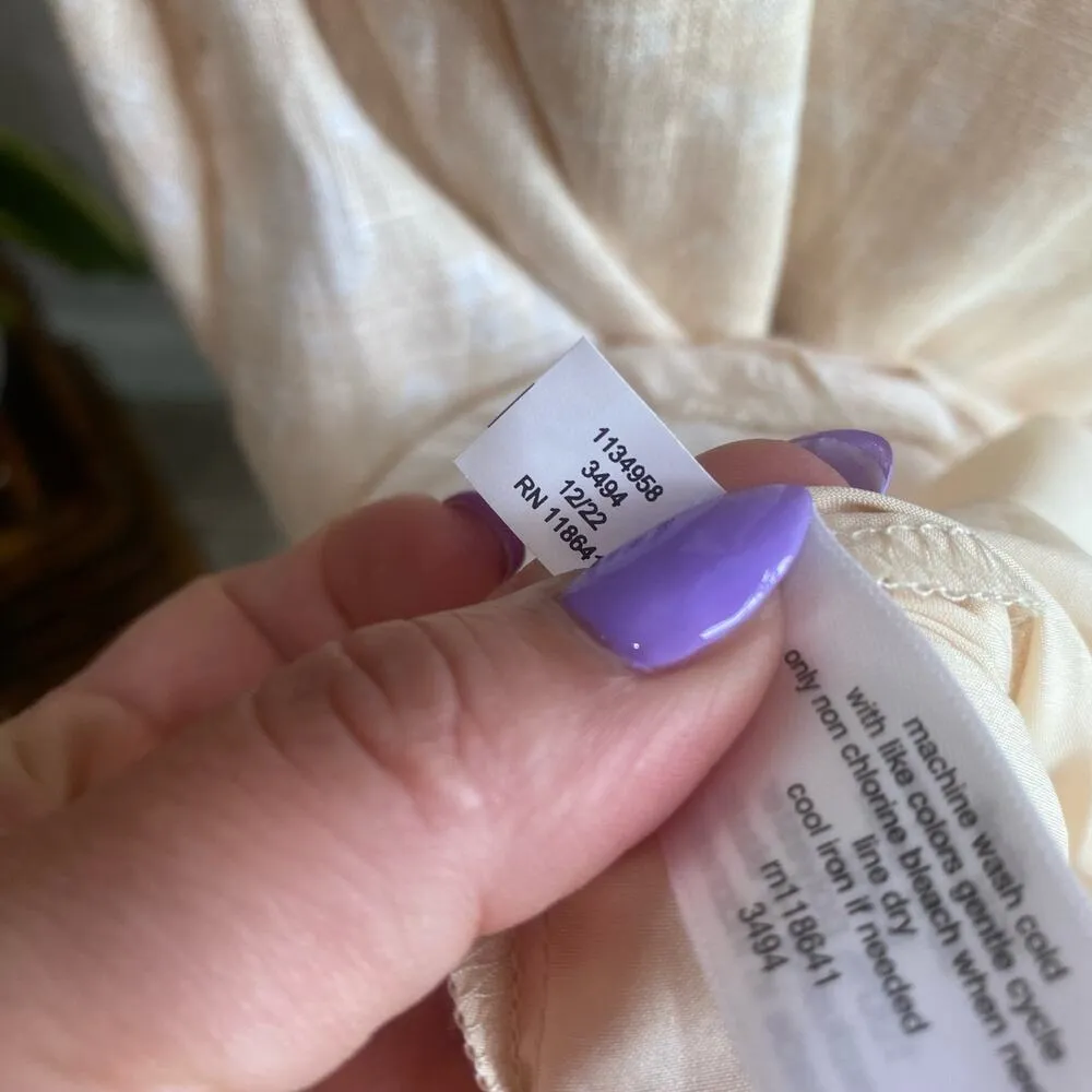 Lane Bryant Linen Blend Smocked-Shoulder Puff-Sleeve Dress Size 18/20 - Image 14