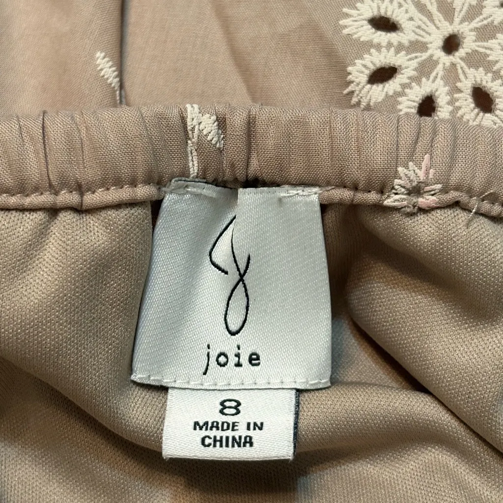 Joie Floral Backless Dress w/ Front Pockets. NWT size 8 side zip beaded tie belt - Image 8