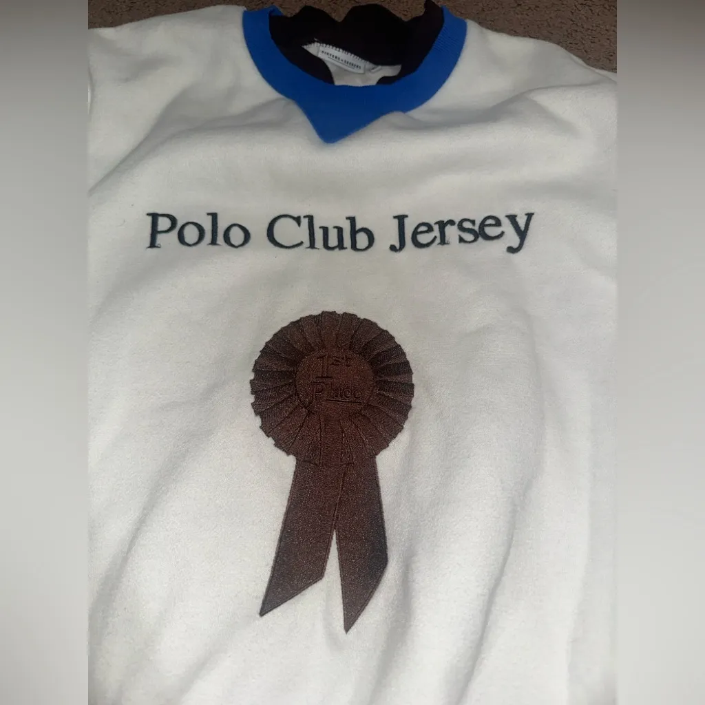 Sisters and Seekers polo club jersey white oversized sweatshirt Size L - Image 4