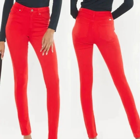 KanCan True Red Skinny 5 Pocket Jeans 25 - Image 2