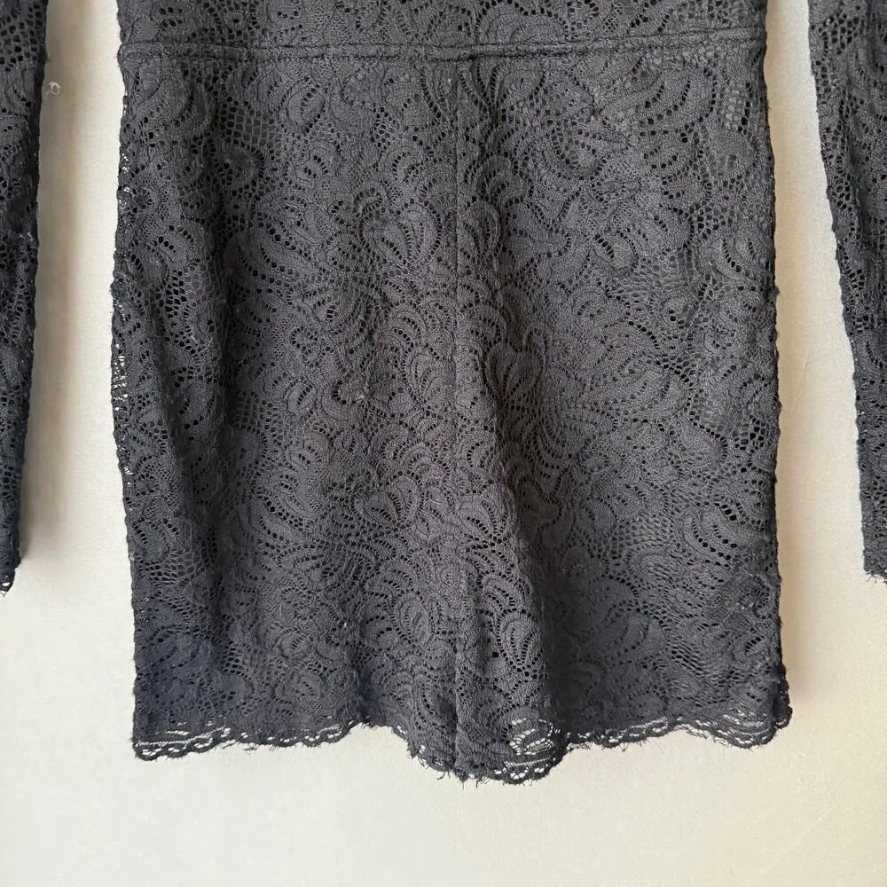 ANGL sz S black lace‎ romper jumpsuit - Image 8