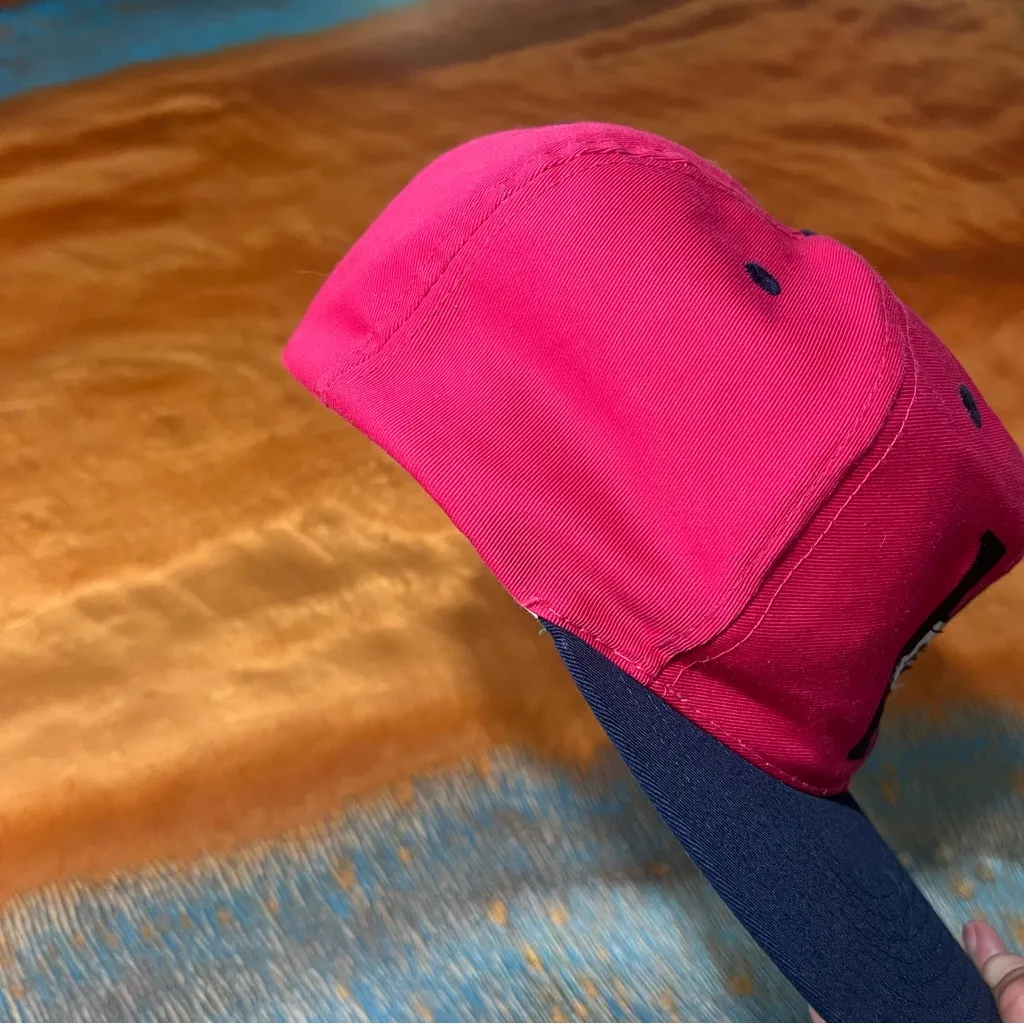 Vintage Disney Mickey Mouse Big M embroidered Adjustable Pink Blue baseball hat - Image 12