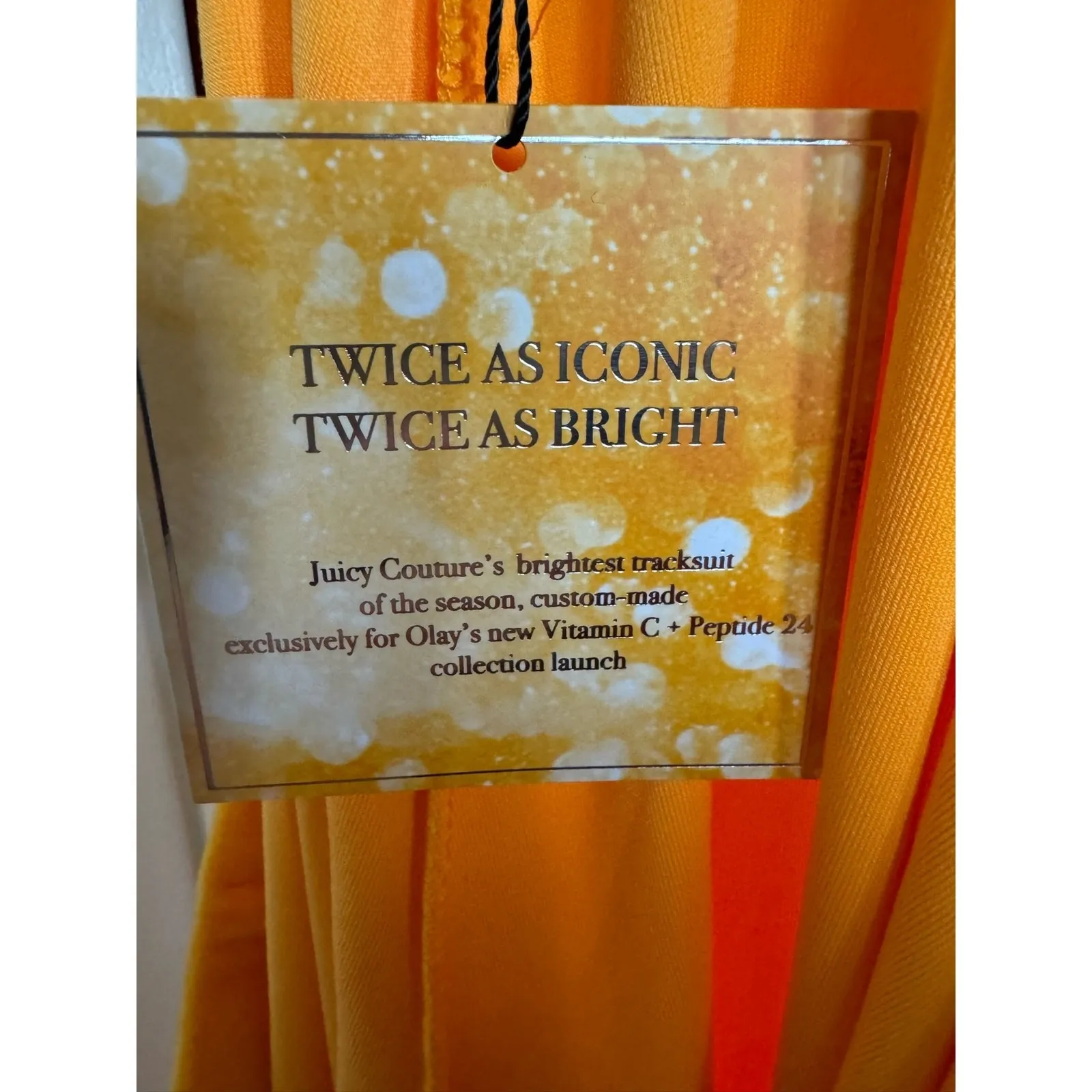 Juicy Couture x Olay Womens Track Pants‎ 3X Yellow Wide Leg Face Anything Velour - Image 8