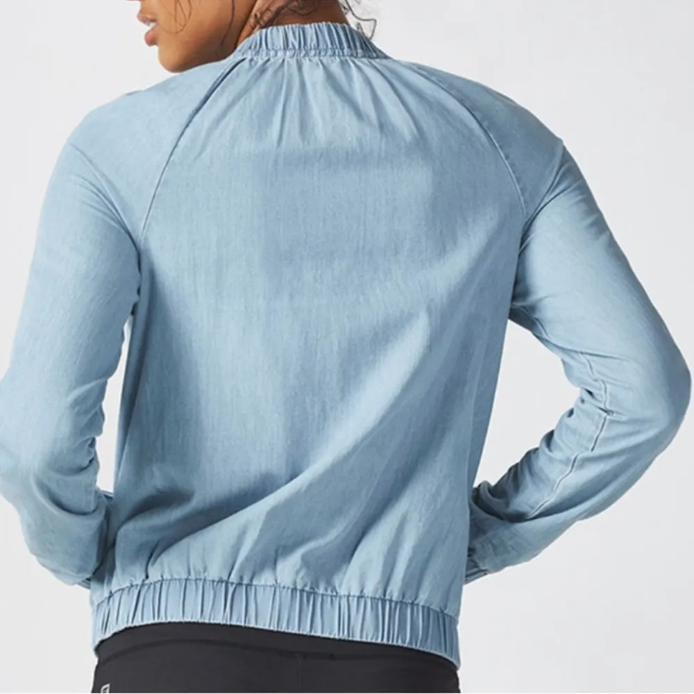 Fabletics Francesca Chambray Bomber Jacket - Image 2