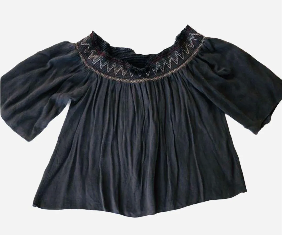Gray Cold Shoulder Blouse - Image 3