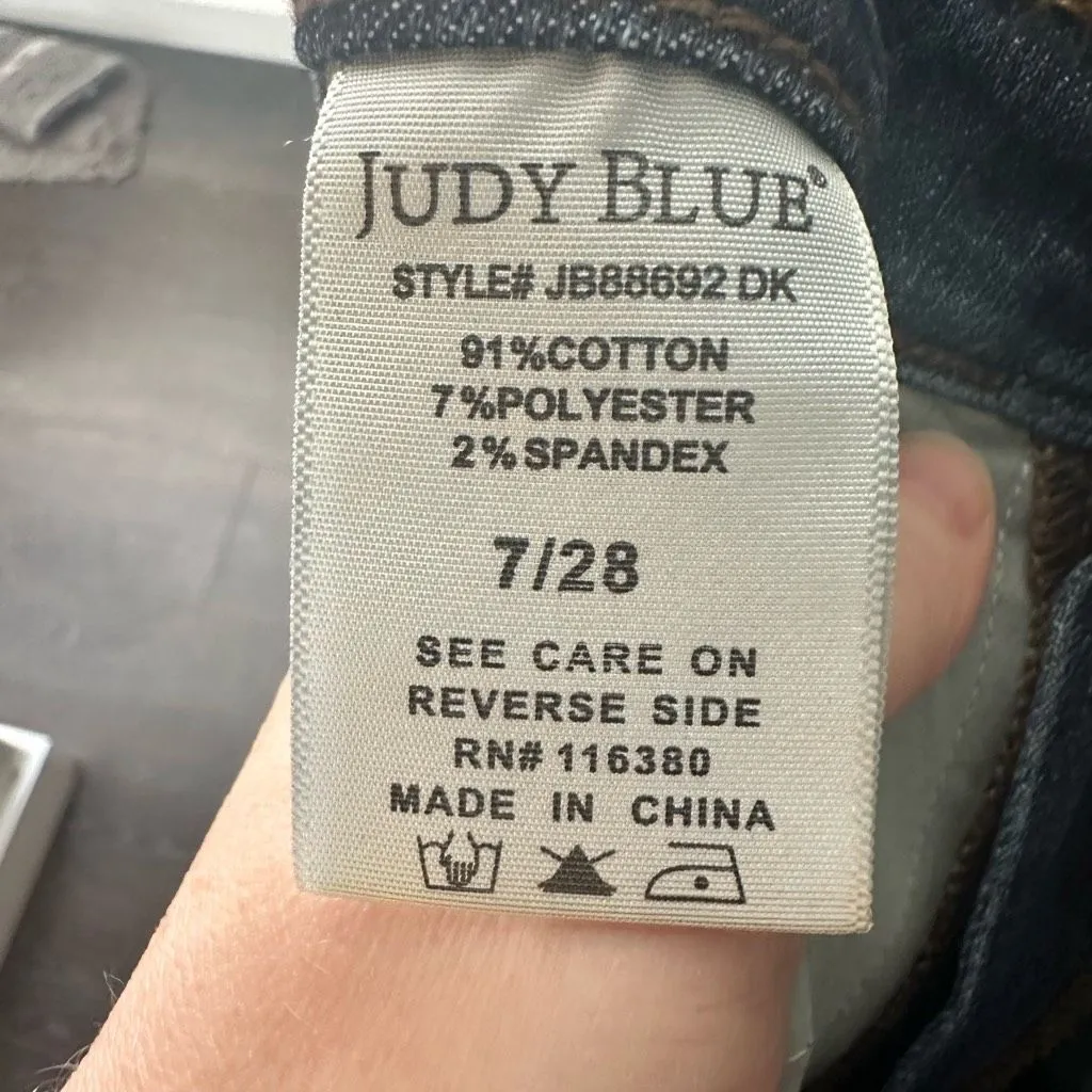 Judy Blue Women’s 7/28 Blue Denim Skinny Fit Jeans - Image 6