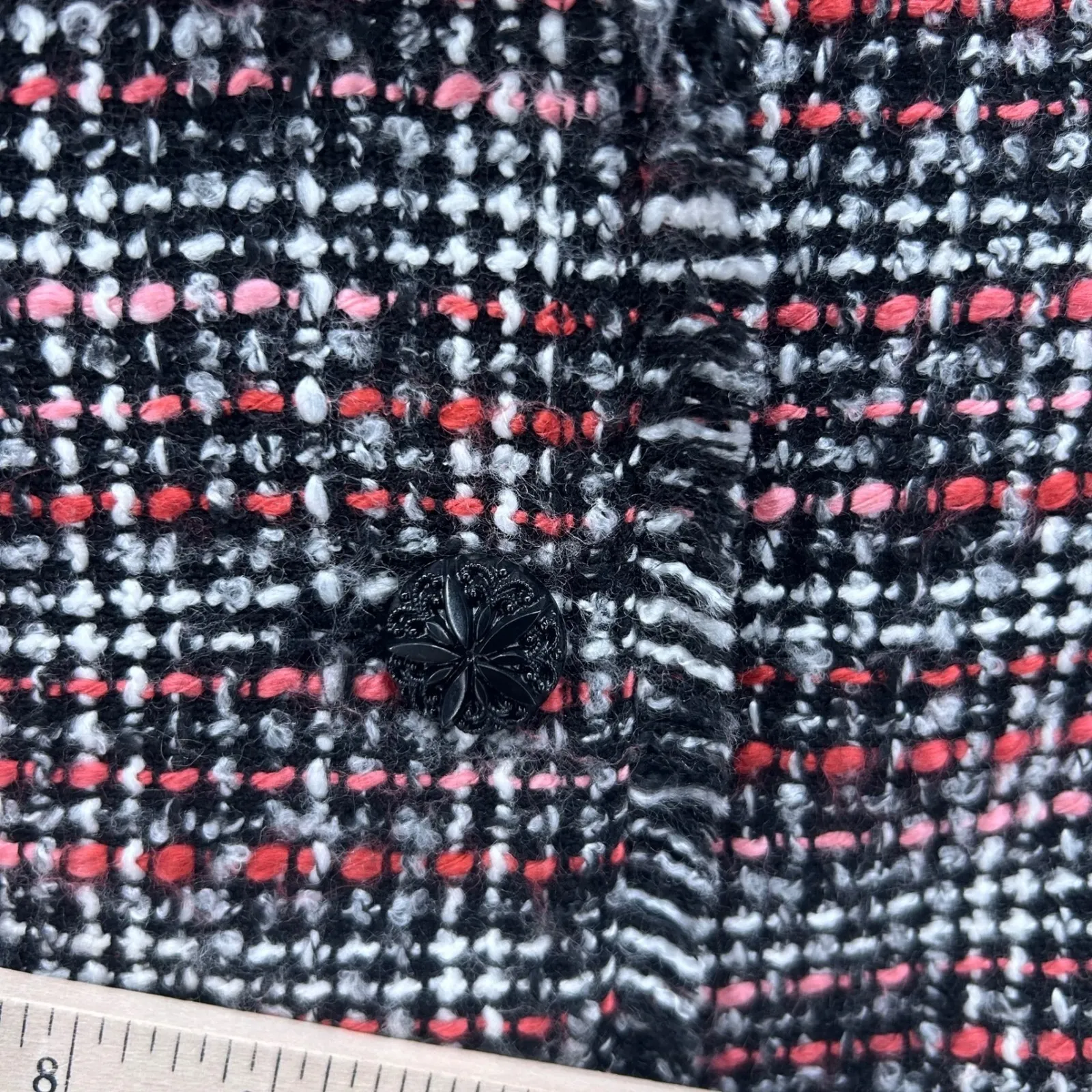 Chicos Tweed‎ Blazer Black 12 Or 2 - Image 6