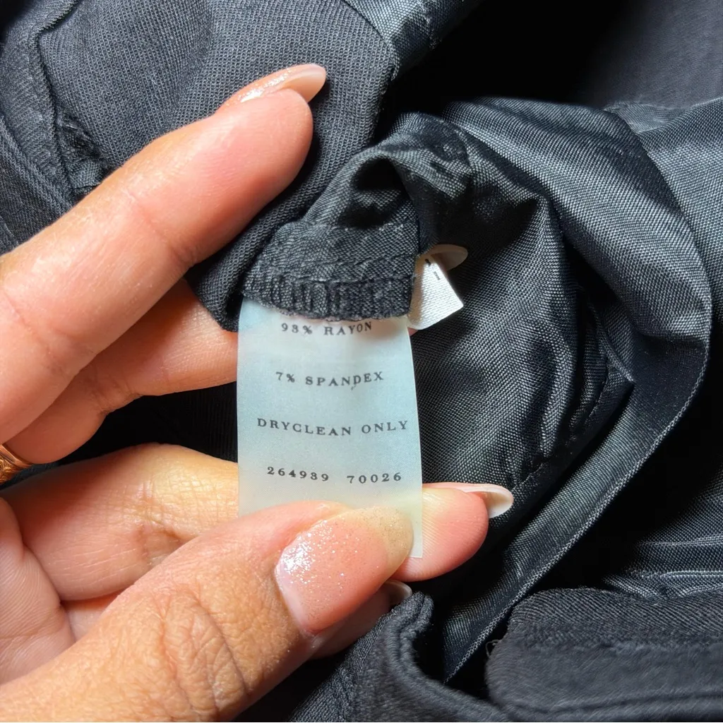 Ann Taylor Black Wide-Leg Tailored Trousers Size 2 Business Casual Work Pants - Image 6