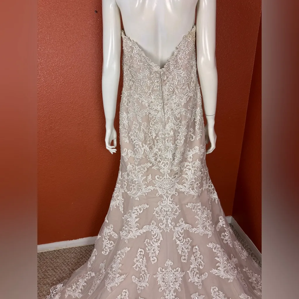 ESSENSE of Australia Exquisite Lace Bridal Gown White Size 12 - Image 3