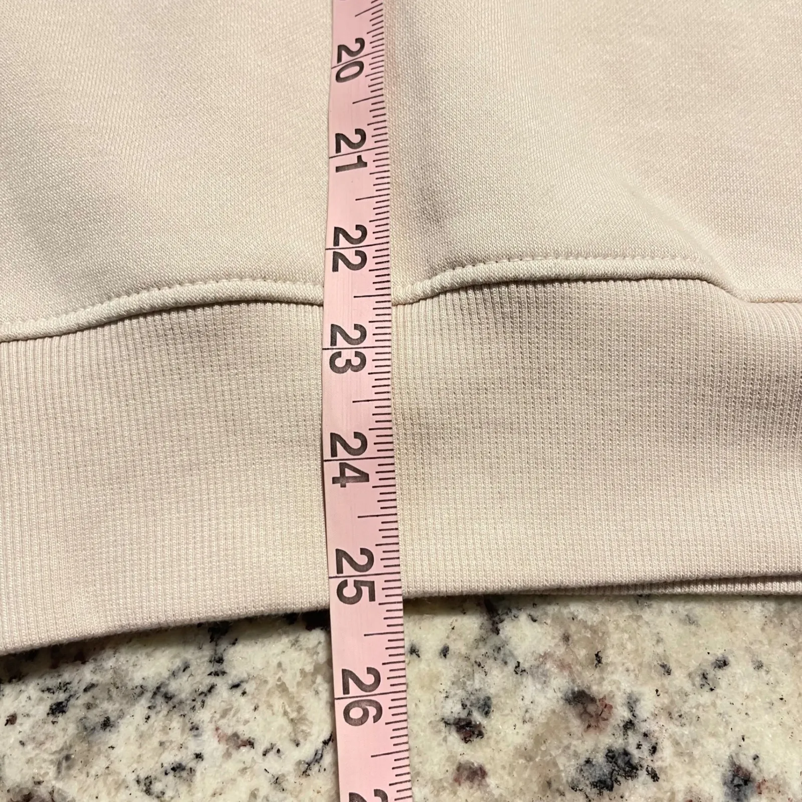 SIX STORIES Bridesmaid Sweatshirt Beige Embroidered Crewneck Pullover Small Tan - Image 8