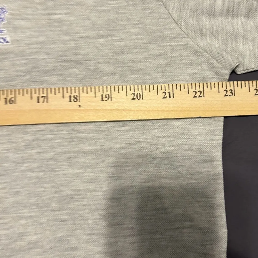 Kangol grey short sleeve cropped polo shirt size large nwt - Image 7