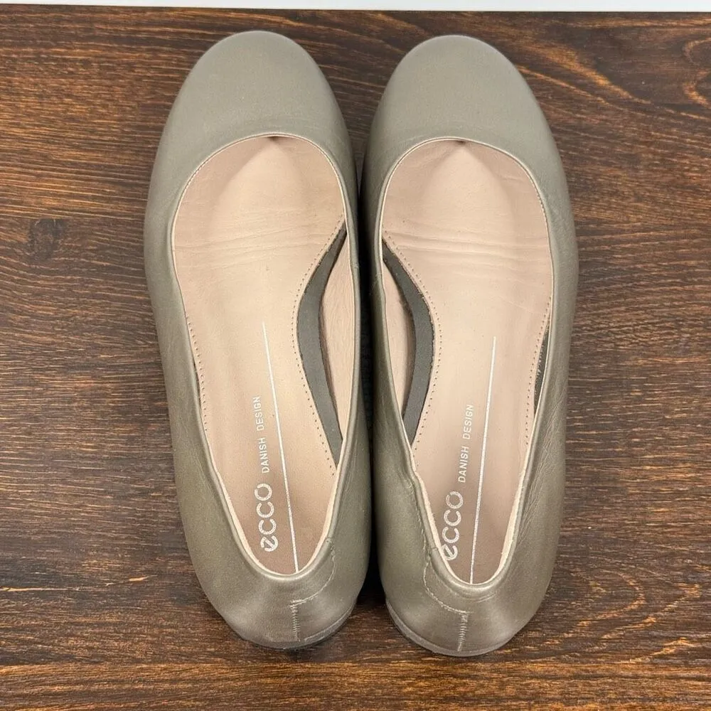 Ecco Anine ballerina leather Metallic flats Size 37/6 - Image 5