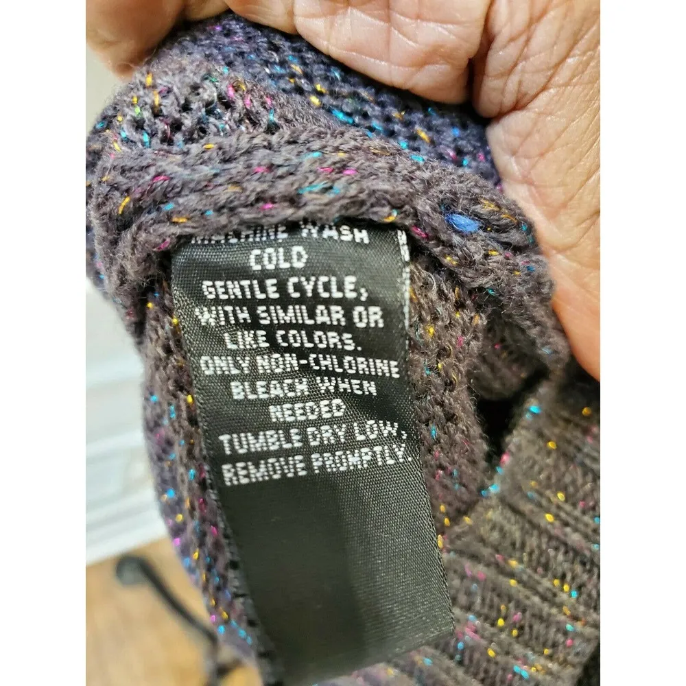 Evelyn Taylor Women's Gray Acrylic Long Sleeve Round Neck Knit Sweater Size 2X - Image 10