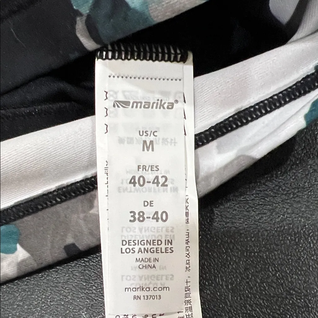 Marika | Floral Sports Bra | Size M Black Size M - Image 9