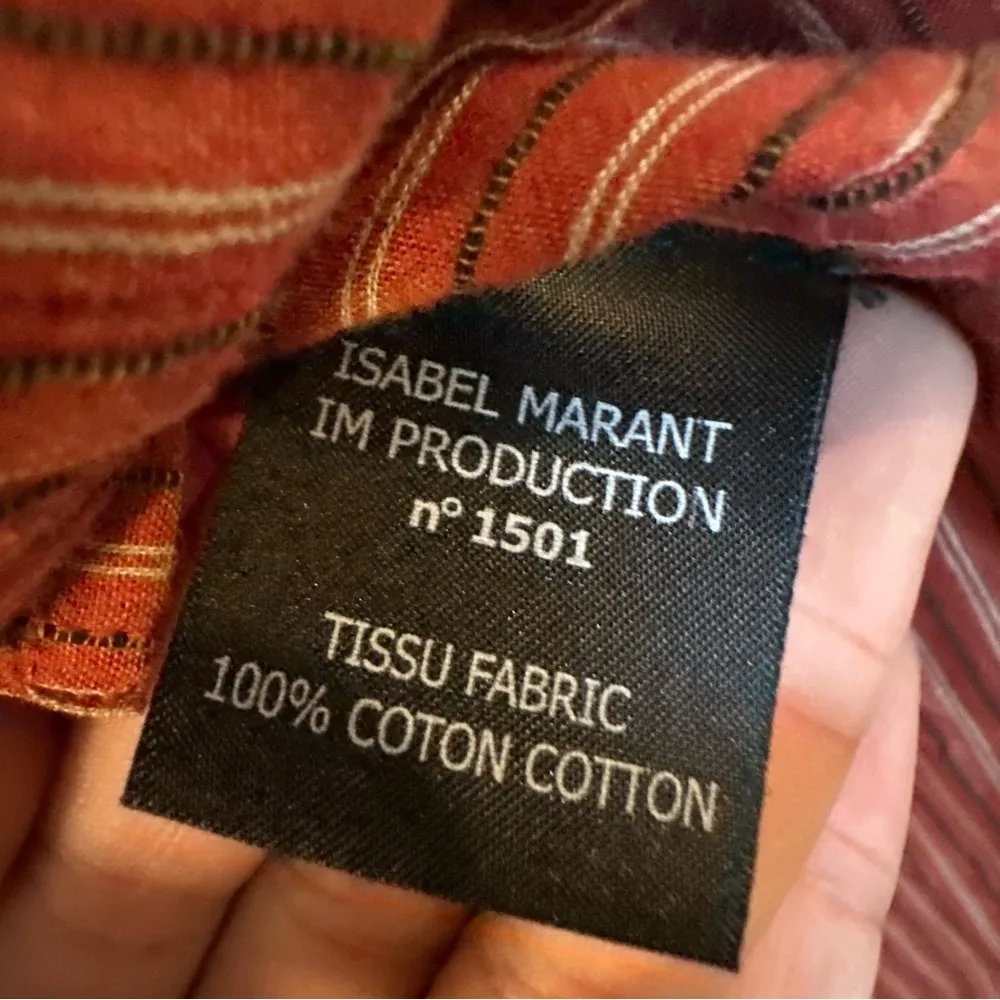 Isabel Marant Etoile Women’s button down shirt red striped sz 38 / US 6 /medium - Image 7